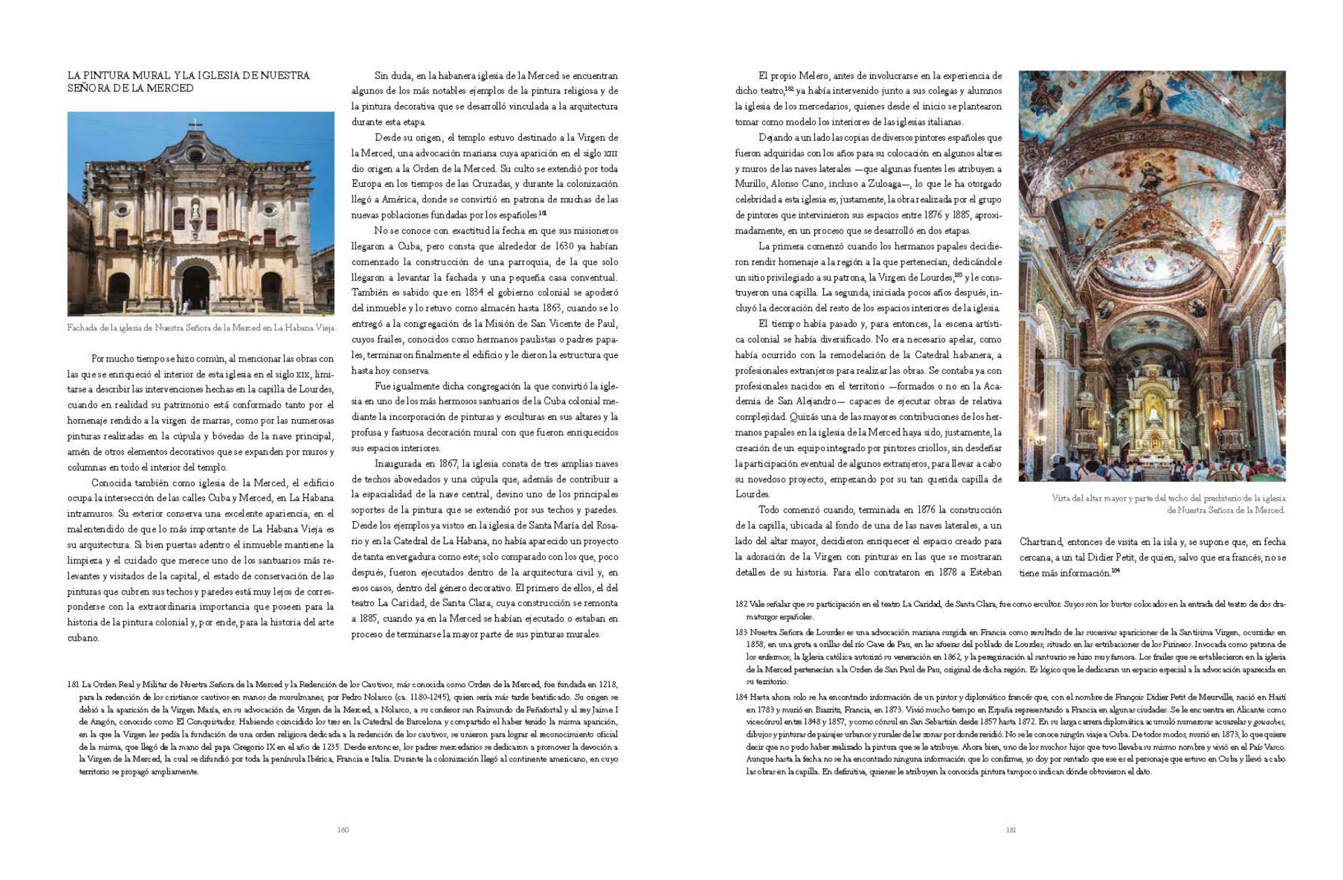 La pintura mural y la iglesia de Nuestra Señora de la Merced.