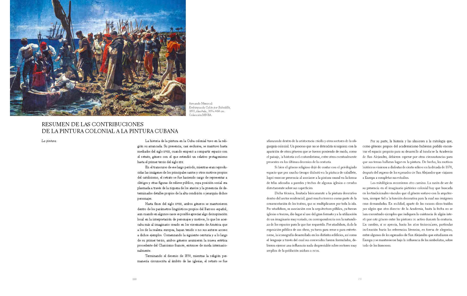 Contribuciones de la pintura colonial a la pintura cubana.