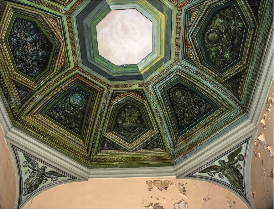 Cúpula decorada del Palacio de Aldama